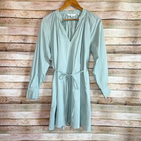 Rebecca Taylor Belted Shift Dress - Green - Small